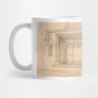 A Sedilia in Upwell Church, Norfolk by John Sell Cotman Mug